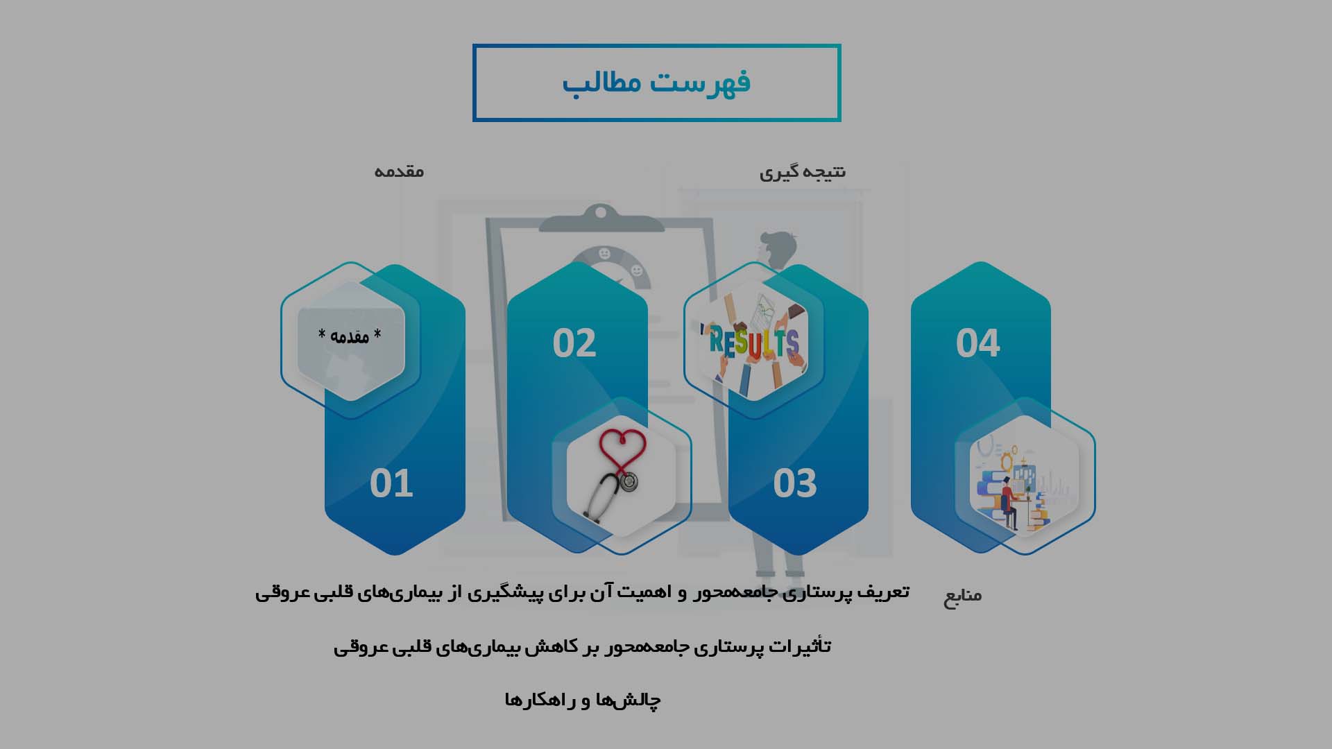 پاورپوینت تأثیرات پرستاری جامعه‌محور بر کاهش بیماری‌های قلبی عروقی در جامعه